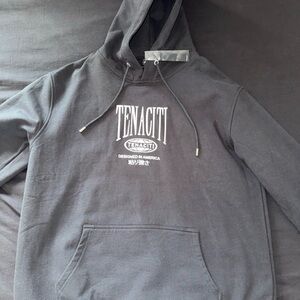Black embroidered Tenaciti hoodie